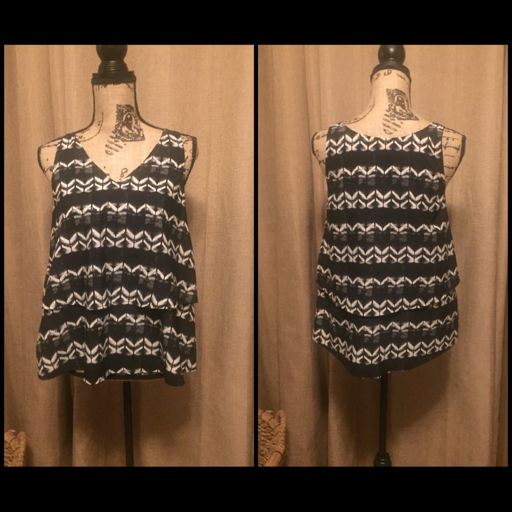 Black and white tank top
